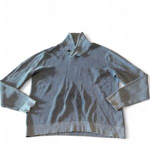 Abercrombie Fitch Shawl Collar Pullover Men’s Blue Sweater Knit XXL